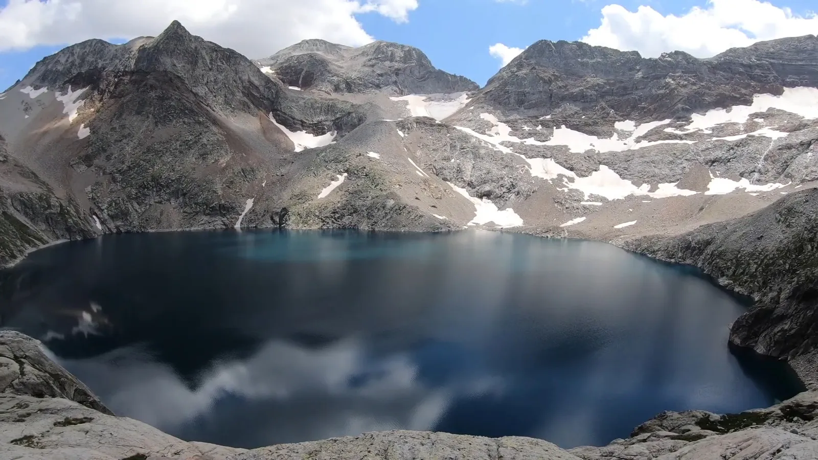 Lac du Portillon, haute altitude et glace